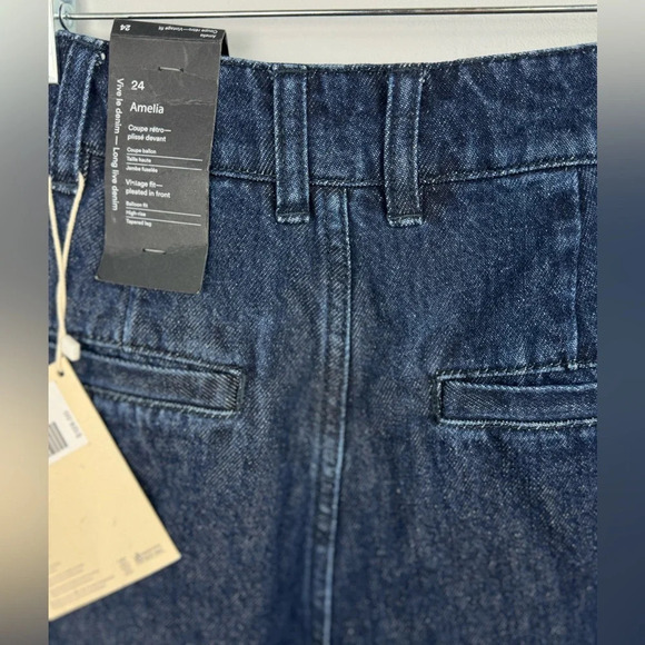 NWT Frank and Oak Amelia Coupe Vintage fit High rise ankle jeans size 24 - Picture 5 of 8